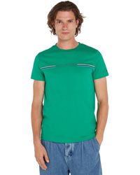 Tommy Hilfiger - Camiseta de ga Corta para Hombre Stripe Chest Tee Cuello Redondo - Lyst