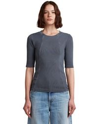 G-Star - Washed A Line Slim Rib R T 1 Sl Wmn - Lyst
