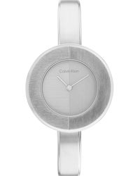 Calvin Klein - Reloj Analógico de Cuarzo para Mujer con Correa en Acero Inoxidable Plateada - 25200022 - Lyst