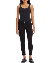 Levi's - 711 Double Button Jeans Night Is Black 27W / 28L - Lyst