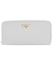 Guess - Laurel SLG Large Zip Around Wallet L Lavender Grey - Lyst