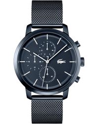 Lacoste - Replay Stainless Steel Quartz Watch With Ionic Plated Blue Steel Strap - Lyst