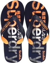 Superdry Scuba Perforated Flip Flop - Bleu