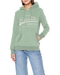 Superdry Vintage Logo Premium Emb Entry Hood Hoodie - Green