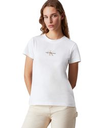 Calvin Klein - Monologo Slim Tee S/s T-shirt - Lyst