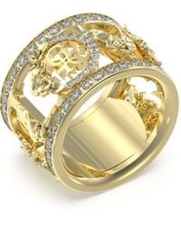 Guess - Goldener 4 Love-Ring aus Edelstahl - Lyst