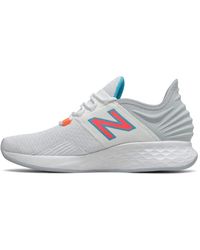 new balance women's fresh foam roav v1 running shoes white rose gold