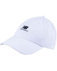 New Balance - , , Nb 6 Panel Seasonal Hat, Stylish Baseball Cap For Adults, One Size Fits Most, Solid White - Lyst