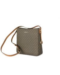 Michael Kors - Signature Jet Set Large Signature Messenger Crossbody Bag (brown Signature) - Lyst