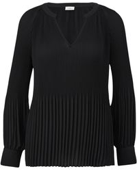 S.oliver - Bluse mit Plissée-Struktur True Black 32 - Lyst