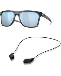 Oakley - Sunglasses Bundle: Oo 9100 910005 Leffingwell Crystal Black Priz Accessory Shiny Black Leash Kit - Lyst