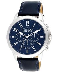 Liu Jo - Liu Jo Jet - watches (Bracelet, Male, Silver, Leather, Blue, Round) - Lyst