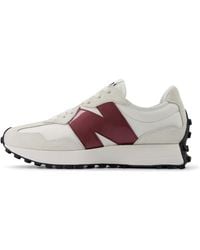 New Balance - 327, Scarpe da Ginnastica Donna, Bianco/Monarch Bordeaux, 37 EU - Lyst