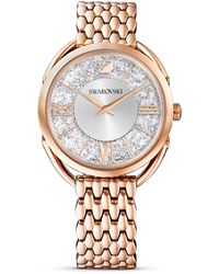 Swarovski - Crystalline Glam Rose Gold Quartz Watch With Metal Strap - Lyst