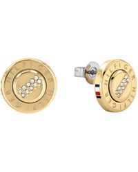Tommy Hilfiger - Jewelry Women's Stainless Steel Stud Earrings Embellished With Crystals - 2780646 - Lyst