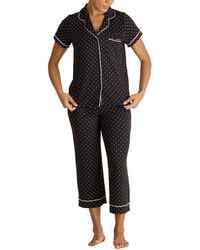 BCBGMAXAZRIA - Pajama Set Short Sleeve Notch Collar With Pants - Lyst