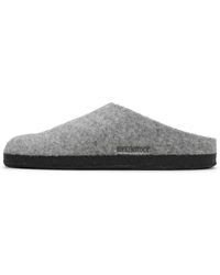 Birkenstock - Zermatt Rivet Wool Light Gray Black Sandals 5 Uk - Lyst