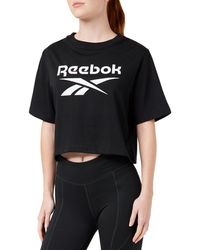 Reebok - Identity Big Logo Crop T Shirt - Lyst