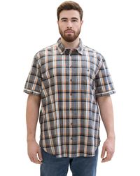 Tom Tailor - Plussize Regular Fit Hemd mit Karomuster & Brusttasche - Lyst