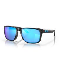 Oakley - Holbrook Sunglasses Polished Black With Prizm Sapphire Iridium Lens + Sticker - Lyst