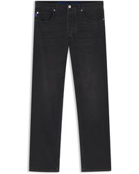 HUGO - S Jonah Regular-fit Jeans In Black Denim - Lyst