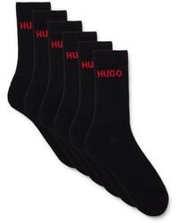 HUGO - Sechser-Pack Kurze Socken Mit Logo-Detail - Lyst