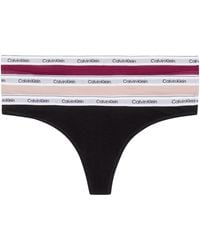 Calvin Klein - Pack Of 3 Thong Modern Logo Tanga - Lyst