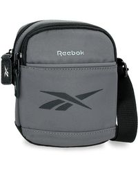 Reebok - Newport Crossbody Bag Two Compartments Gray 17x22x7,5 Cm Polyester - Lyst