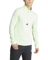 adidas - S Quarter Zip Track Top Green/black L - Lyst