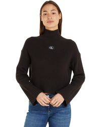 Calvin Klein - Pullover Label Chunky Rollkragen - Lyst