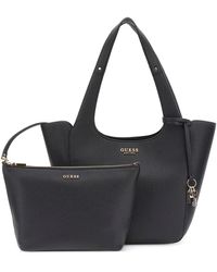 Guess - Calista 2 In 1 Tote Black - Lyst