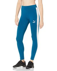 puma cheetah print side stripe t7 legging