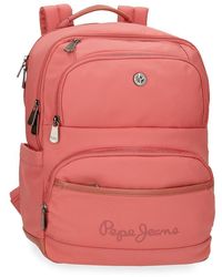 Pepe Jeans - Corin Sac à dos pour ordinateur portable 15,6 pouces Rose 29 x 40 x 14 cm Polyester et PU 18,48 L by Joumma Bags - Lyst