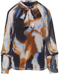 Comma, - Schluppenbluse Langarm - Lyst