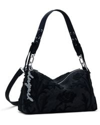 Desigual - Handtas Schoudertas Bergamo Floral Shoulder Bag Black Zwart - Lyst