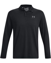 Under Armour - S Perf Long Sleeve Polo Shirt Black/grey M - Lyst