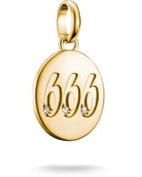 Thomas Sabo - Charm Club Connect CC1253-414-14 Pendentif en forme de chiffre 666 avec pierres Plaqué or 18 carats Argent 925 recyclé - Lyst