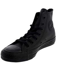 Converse Chuck Taylor All Star Core Lea Hi, Baskets mode mixte adulte - Noir