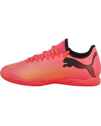 PUMA - Chaussures de Futsal Future 7 Play 46 Sunset Glow Black Sun Stream Pink Orange - Lyst
