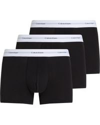 Calvin Klein - Calzoncillos bóxer Hombre Pack de 3 Trunks con Logotipo en la Cintura - Lyst