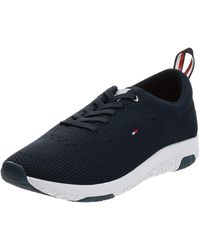 Tommy Hilfiger - S Corporate Knit Running Style Trainers Blue 10.5 Uk - Lyst