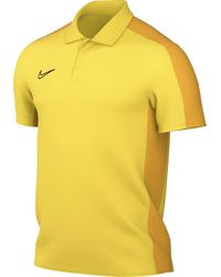 Nike - Dr1346-719 M Nk Df Acd23 Polo Ss Polo Shirt Tour Yellow/university Gold/black Size M - Lyst