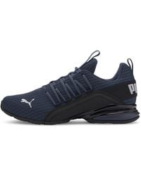 PUMA - 's Axelion Block Road Running Shoes Blue Size Uk 10 - Lyst