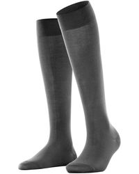 FALKE - Kniestrümpfe Cotton Touch W KH Baumwolle lang einfarbig 1 Paar - Lyst