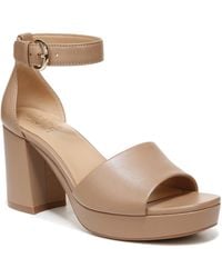 Naturalizer - S Pearlyn Platform Sandal Taupe Leather 7.5 W - Lyst