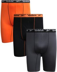 Reebok - 3 Pack Long Leg Soft Performance Boxers For - Big And Tall S Underwear - Lyst