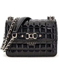 GUESS Lorelei Sac à Bandoulière Convertible - Noir - 24,5x14x8 Cm - Polyuréthane - Bandoulière Réglable