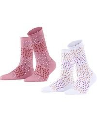Esprit - Asbtract Dot 2-Pack chaussettes femme coton biologique durable multicolore longueur mi-mollet avec motif fantaisie pour été ou - Lyst