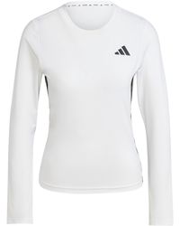 adidas - Train Essentials Long Sleeve 3-stripes Workout Top - Lyst