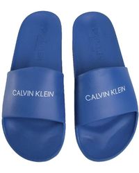 Calvin Klein - Ciabatte uomo mare o piscina swimwear CK articolo KM0KM00498 ONE MOLD SLIDE - Lyst